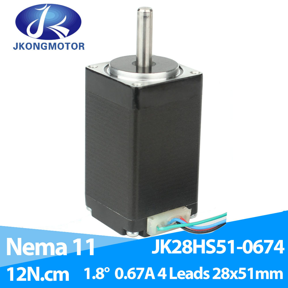 12N.Cm 17oz。0.67A NEMA 11の28HS51-0674小型ステッピング モーター