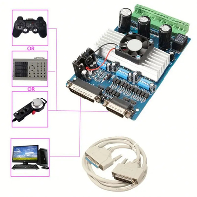 NEMA17ステッピング モーターのための平行ケーブルが付いている3つの軸線の運転者TB6600